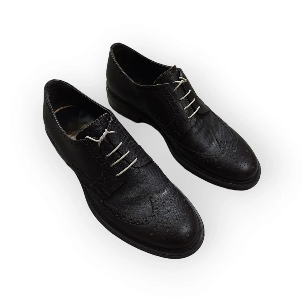 Brooks Brothers Wingtip Leather Lace Up Dress‎ Shoes Mens 10 Made in Italy